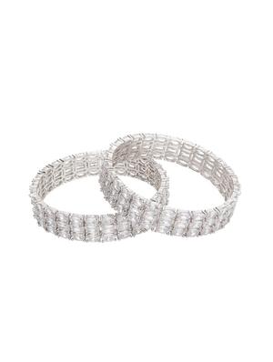 silver tone plated bangle - 16880064 - Standard Image - 2