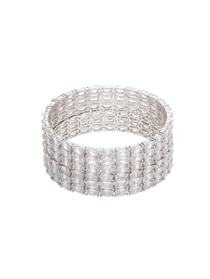 silver tone plated bangle - 16880064 - Zoom Image - 1