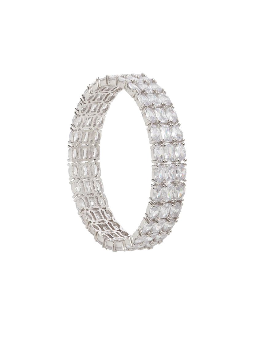 silver tone plated bangle - 16880064 - Zoom Image - 4