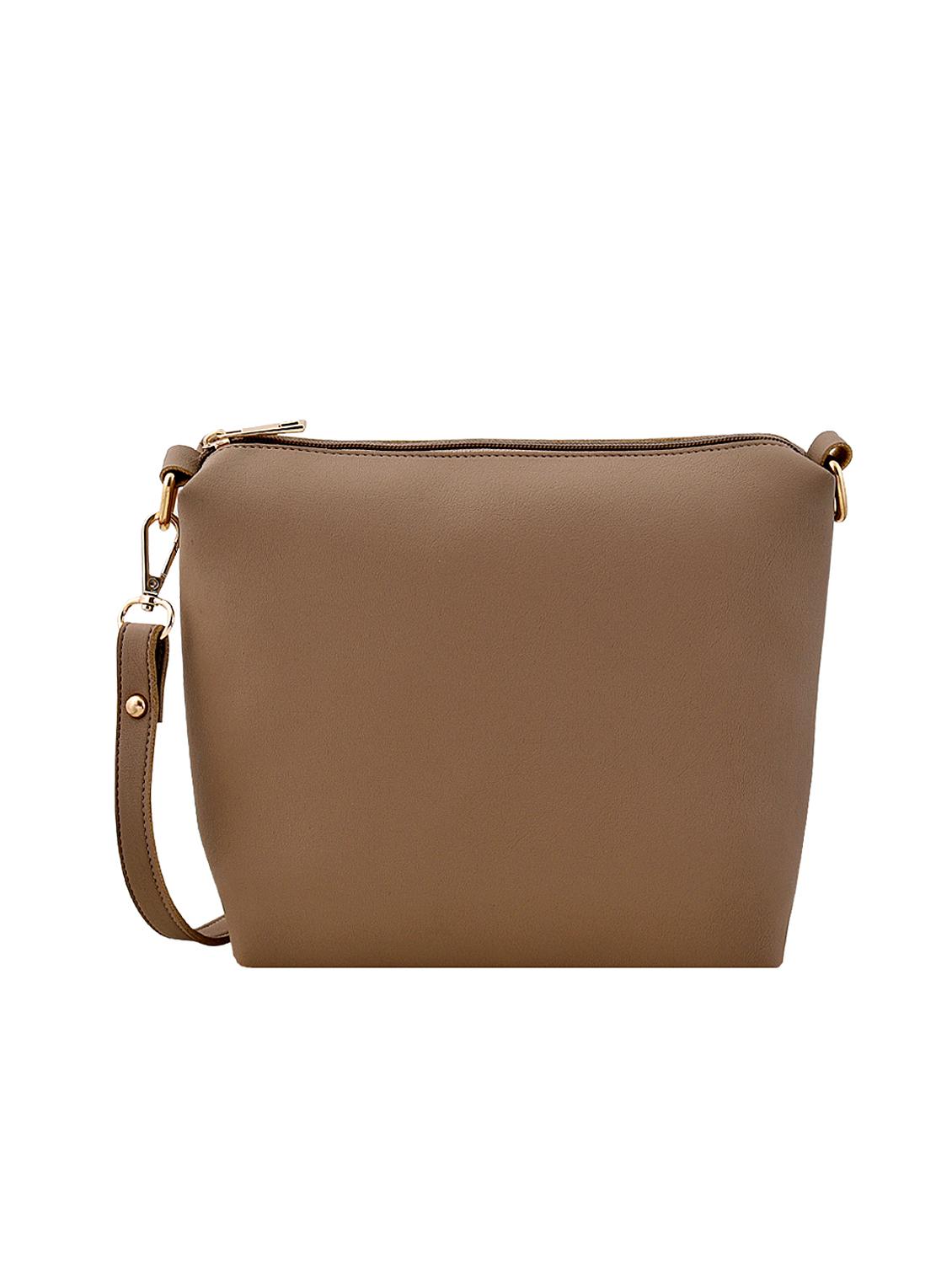 beige leatherette combo handbag - 16880245 - Zoom Image - 4