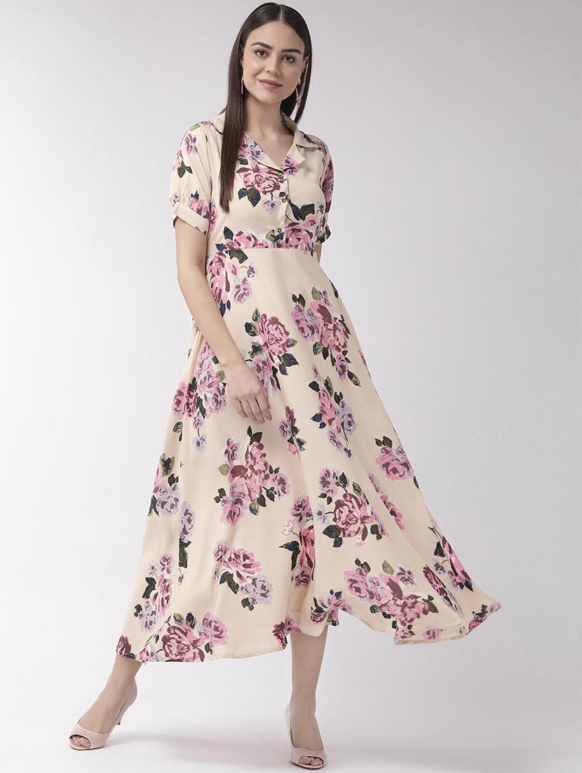 tie back floral maxi dress - 16880276 - Zoom Image - 1