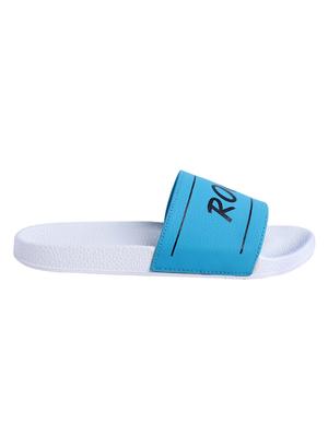 blue leatherette slip on flip flops - 16880340 - Standard Image - 2