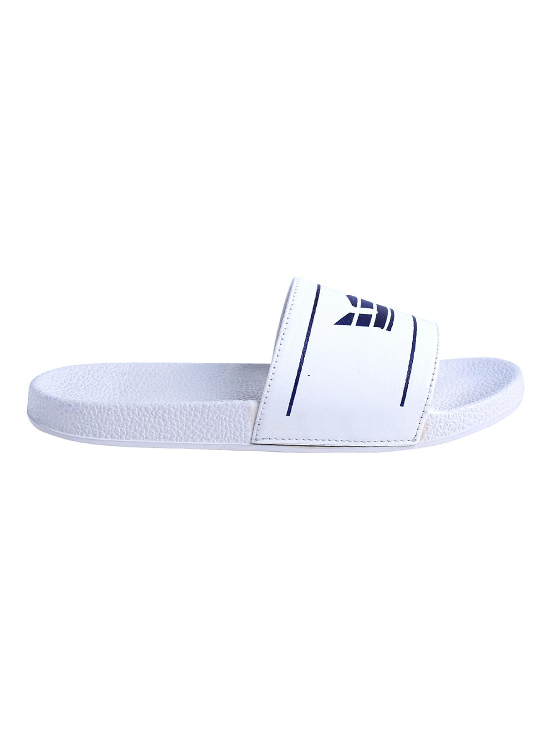 white leatherette slip on flip flops - 16880348 - Zoom Image - 2