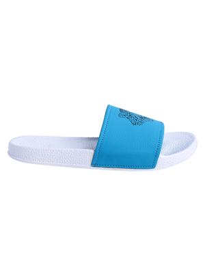blue leatherette slip on flip flops - 16880353 - Standard Image - 2