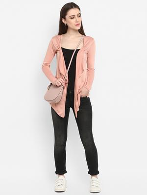 water fall neck asymmetric shrug - 16880476 - Standard Image - 4