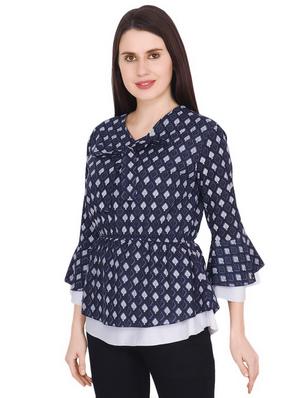 bell sleeves printed top - 16880579 - Standard Image - 2