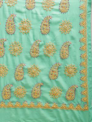 embroidered chikankari saree with blouse - 16881059 - Standard Image - 5