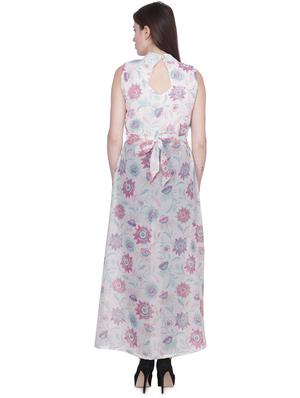 mock neck floral maxi dress - 16881088 - Standard Image - 3
