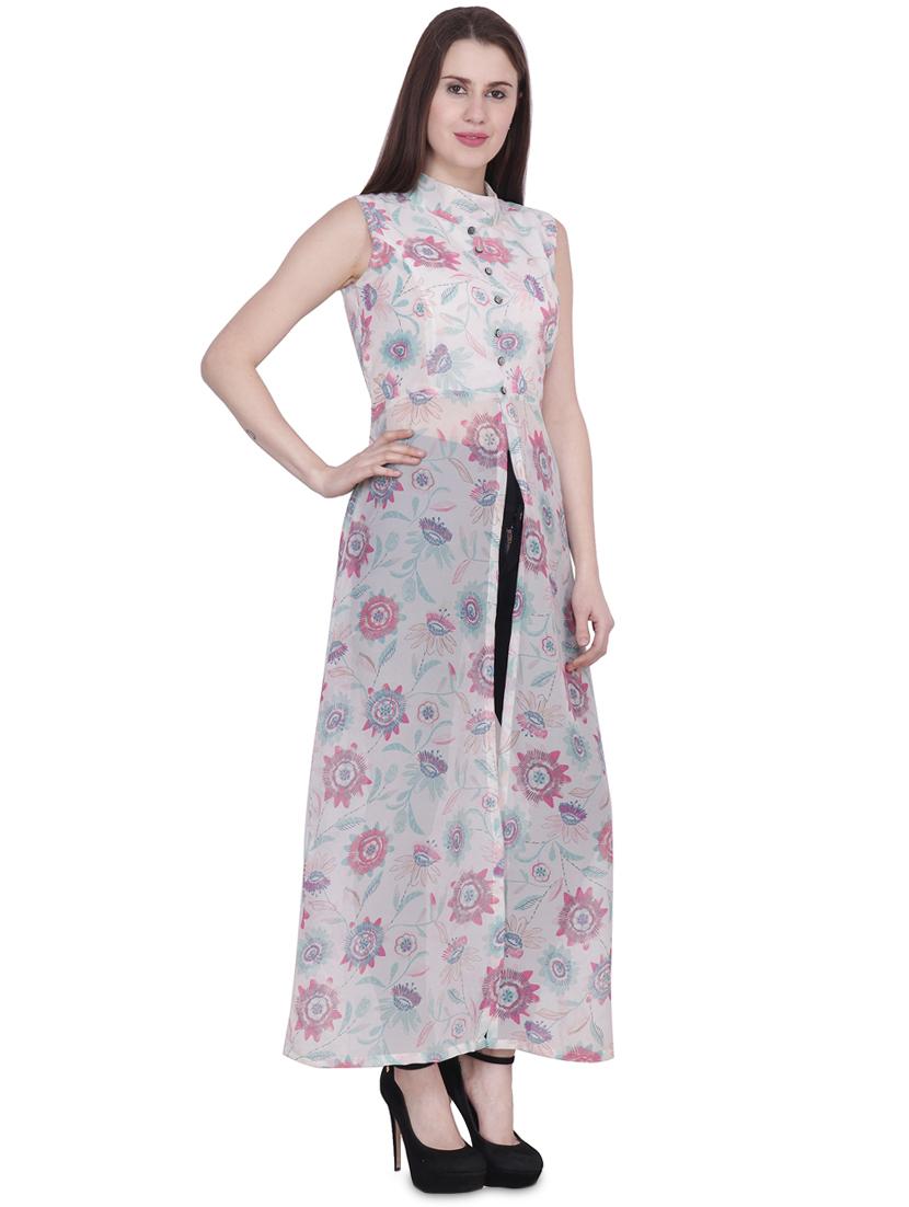 mock neck floral maxi dress - 16881088 - Zoom Image - 2
