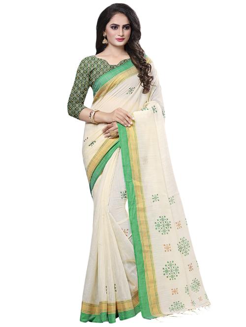 bordered embroidered saree with blouse - 16881342 - Standard Image - 1