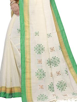 bordered embroidered saree with blouse - 16881342 - Standard Image - 3