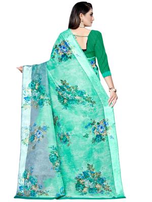 floral printed saree with blouse - 16881379 - Standard Image - 2