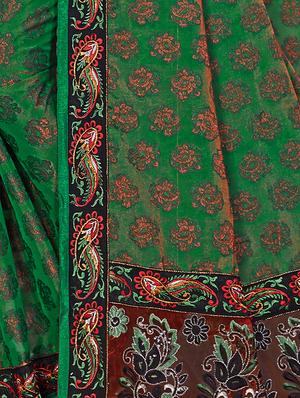 paisley embroidered saree with blouse - 16882031 - Standard Image - 2