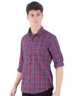 red checkered casual shirt - 16882231 - Standard Image - 2