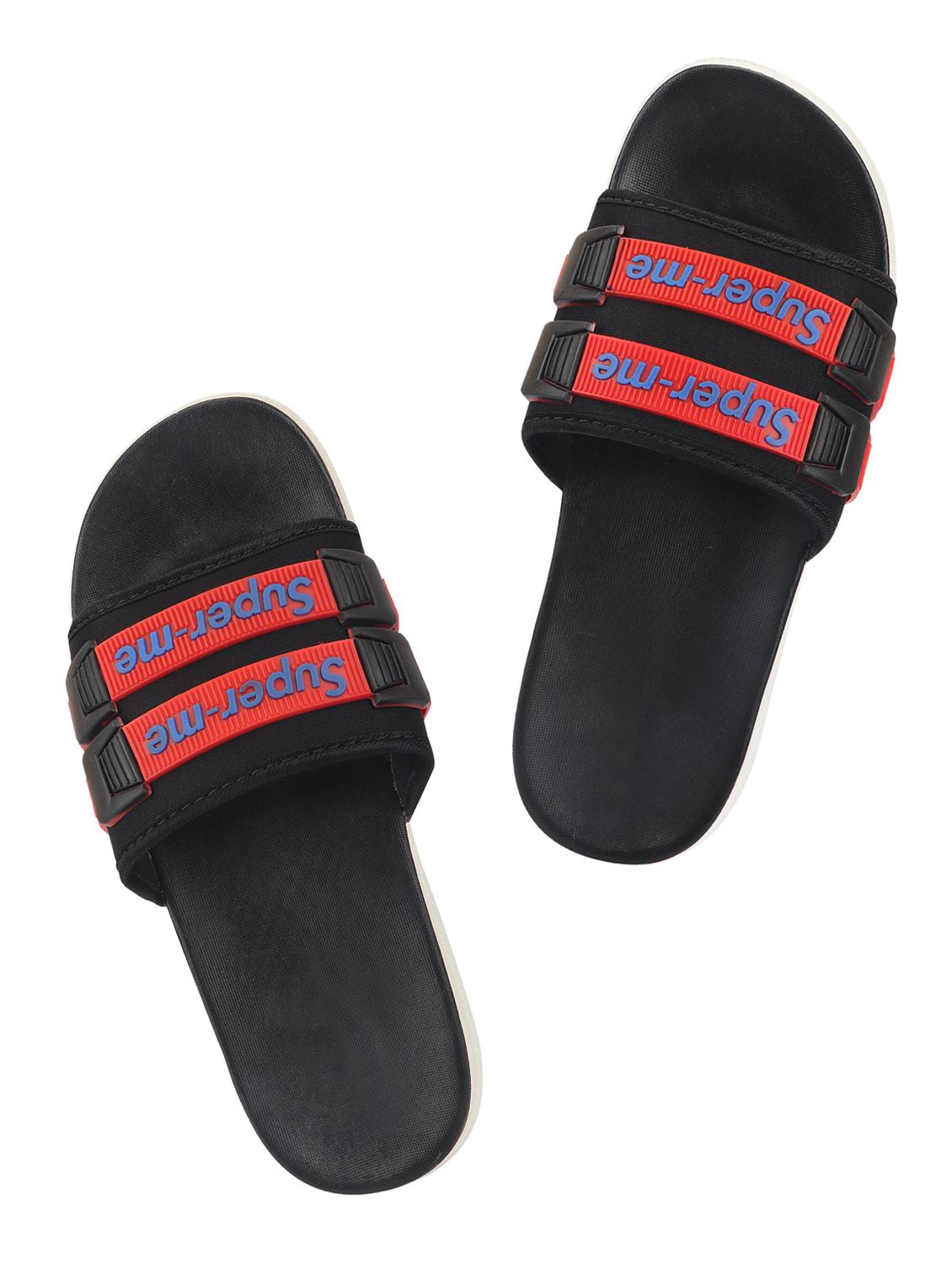 black fabric slip on flip flops - 16882257 - Zoom Image - 1
