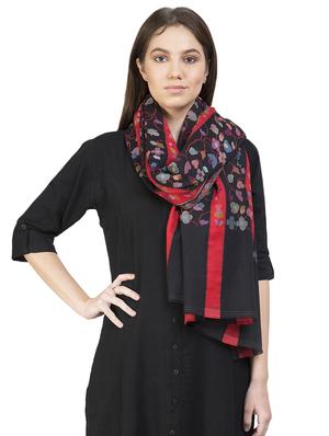 floral woolen shawl - 16882276 - Standard Image - 4