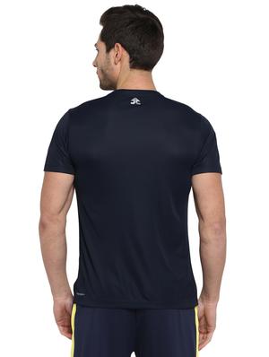 navy blue typographic chest print t-shirt - 16883121 - Standard Image - 3