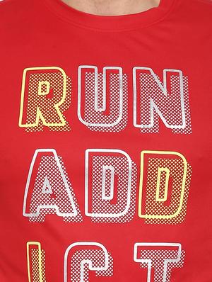red typographic chest print t-shirt - 16883122 - Standard Image - 5