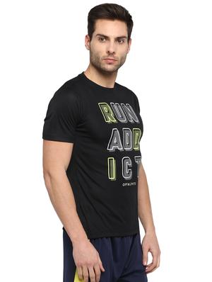 black typographic chest print t-shirt - 16883123 - Standard Image - 2