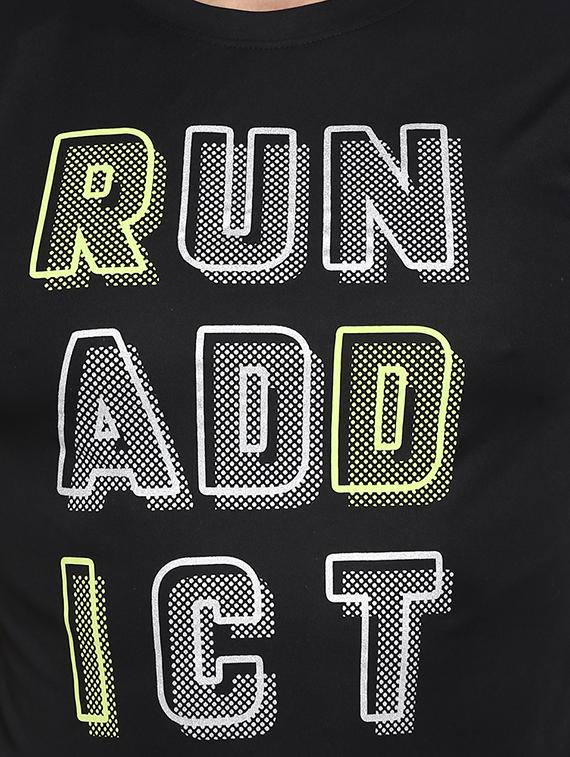 black typographic chest print t-shirt - 16883123 - Zoom Image - 5