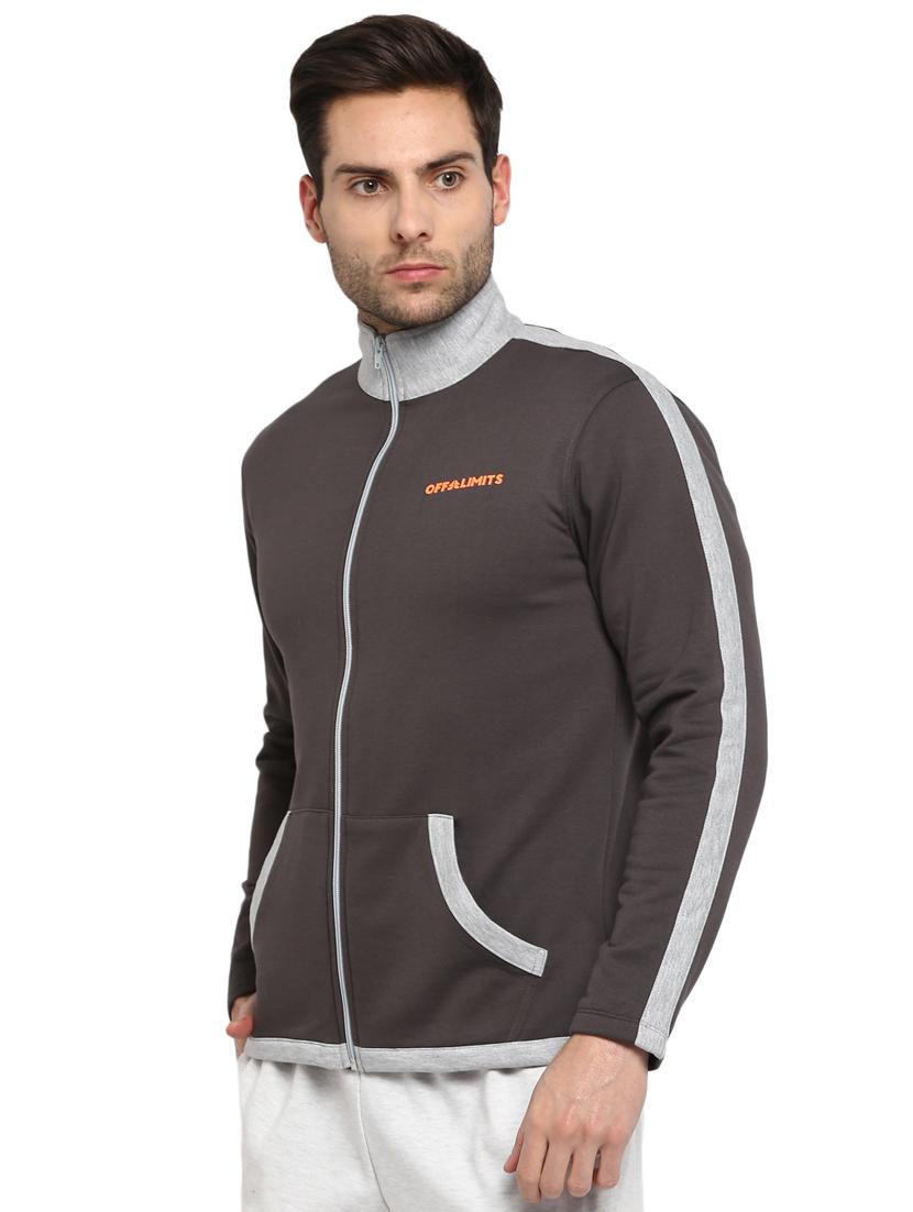grey taped casual jacket - 16883159 - Zoom Image - 2
