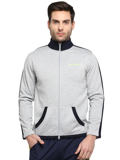 grey taped casual jacket - 16883160 - Standard Image - 1