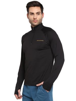 black solid thumb hole t-shirt - 16883168 - Standard Image - 2