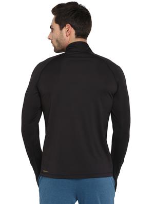 black solid thumb hole t-shirt - 16883168 - Standard Image - 3