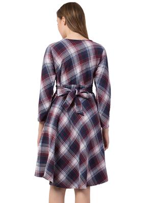 tie back checkered a-line dress - 16883593 - Standard Image - 3