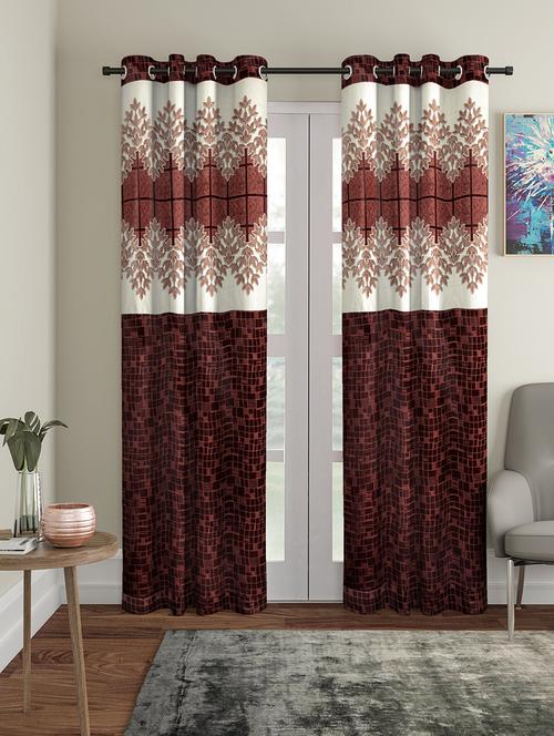 panel brown long door curtain set of 2 - 16883613 - Standard Image - 1