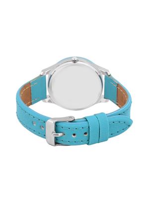 jaycreation attractive peacock dial with blue leather belt girl's analog watch - 16883695 - Standard Image - 3