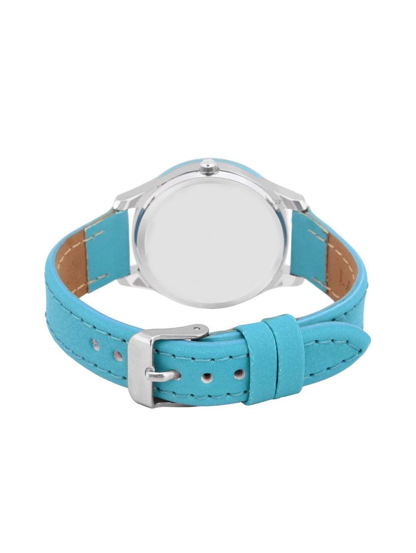 jaycreation attractive peacock dial with blue leather belt girl's analog watch - 16883695 - Zoom Image - 3
