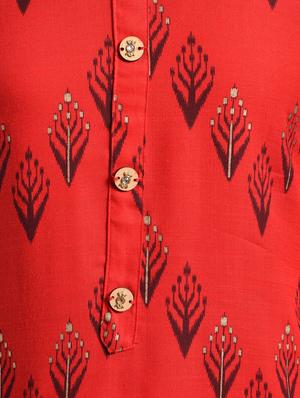 printed straight kurta - 16883697 - Standard Image - 6