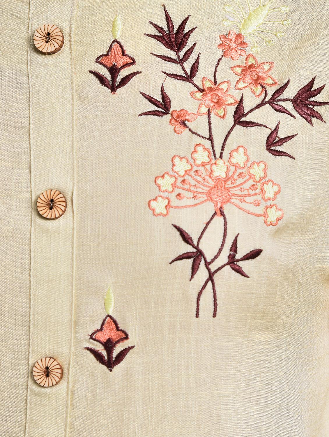 embroidered straight kurta - 16883729 - Zoom Image - 6