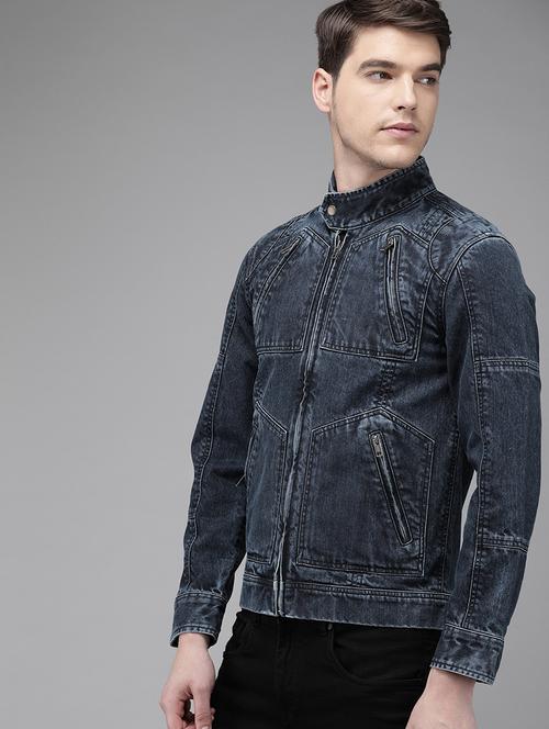 blue washed denim jacket - 16883830 - Standard Image - 1