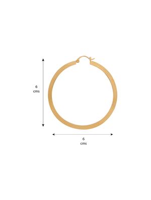 gold metal hoop earring - 16884144 - Standard Image - 4