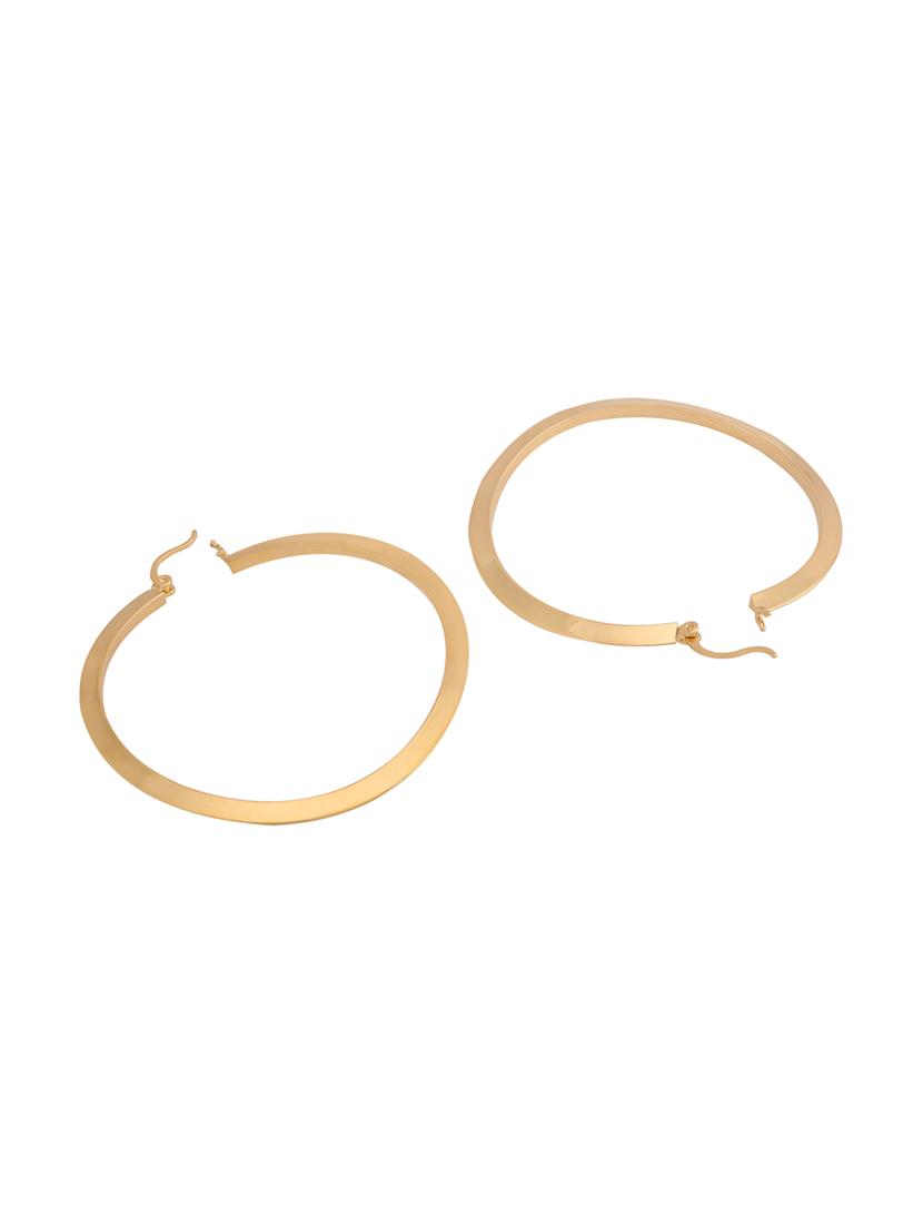 gold metal hoop earring - 16884144 - Zoom Image - 2