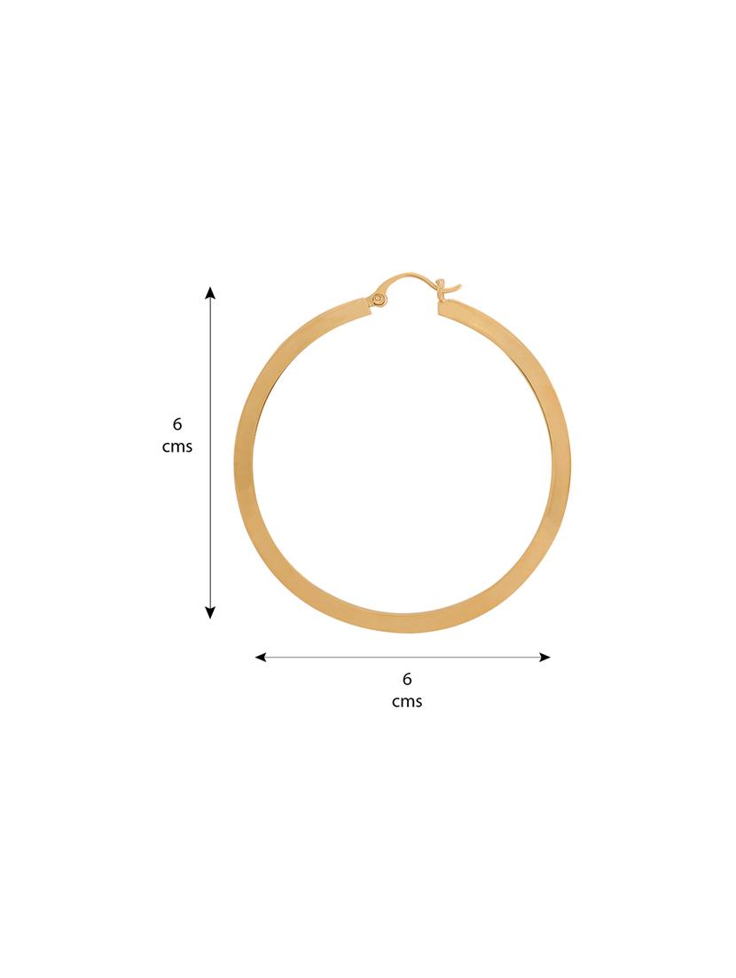 gold metal hoop earring - 16884144 - Zoom Image - 4