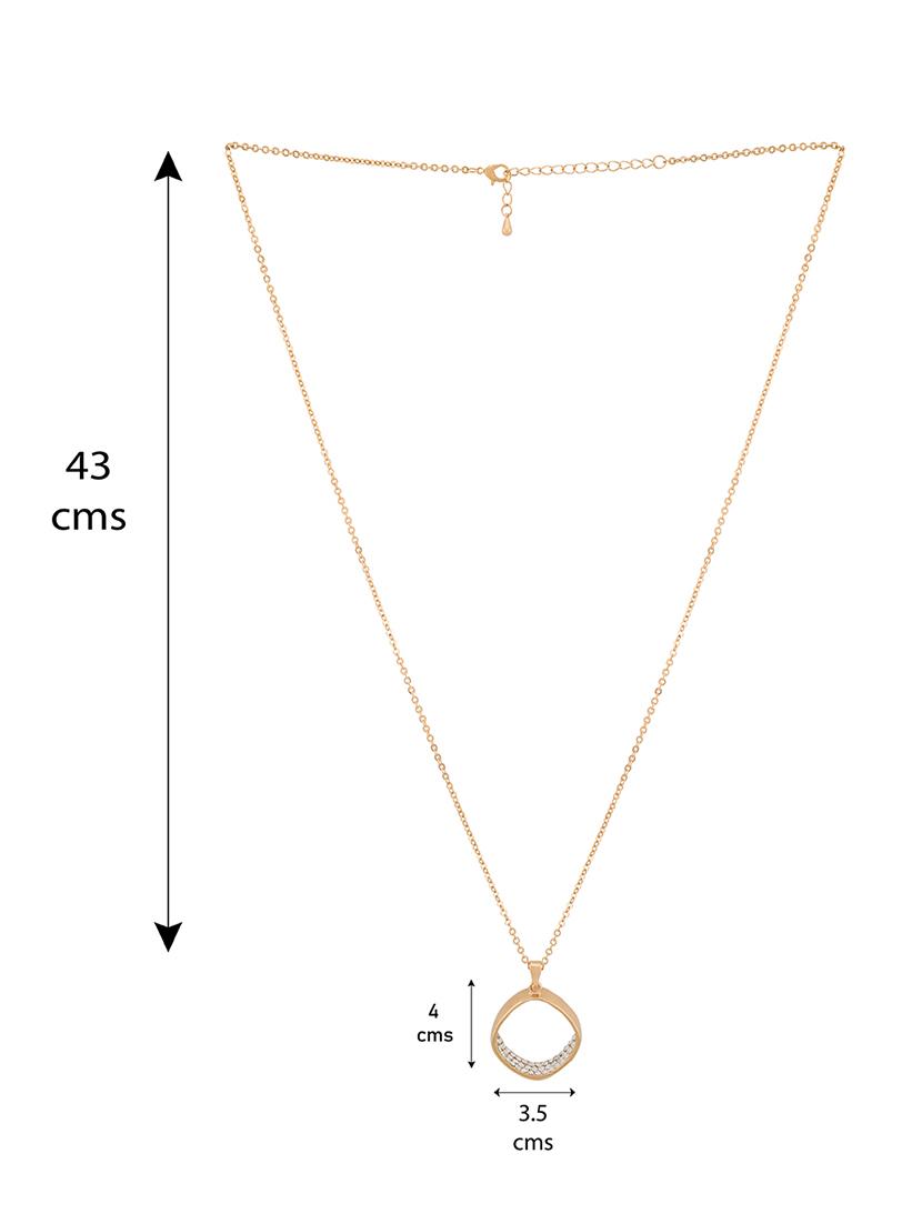 gold metal chain necklace - 16884192 - Zoom Image - 3
