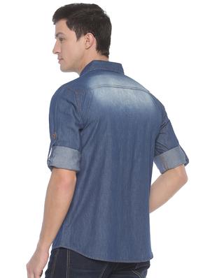 blue faded casual shirt - 16884324 - Standard Image - 3