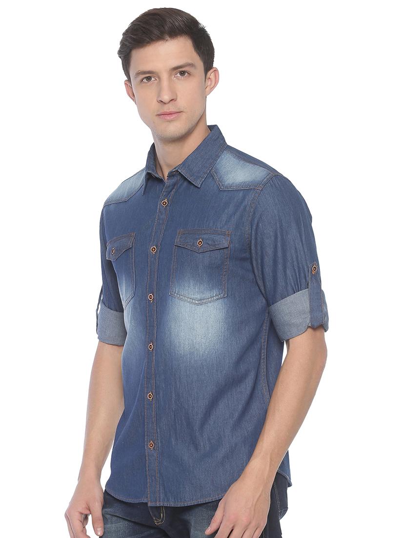 blue faded casual shirt - 16884324 - Zoom Image - 2