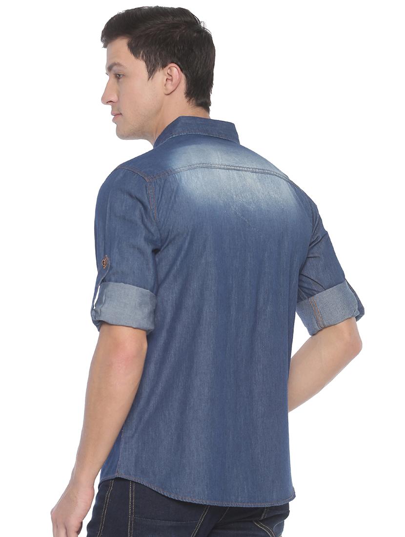 blue faded casual shirt - 16884324 - Zoom Image - 3