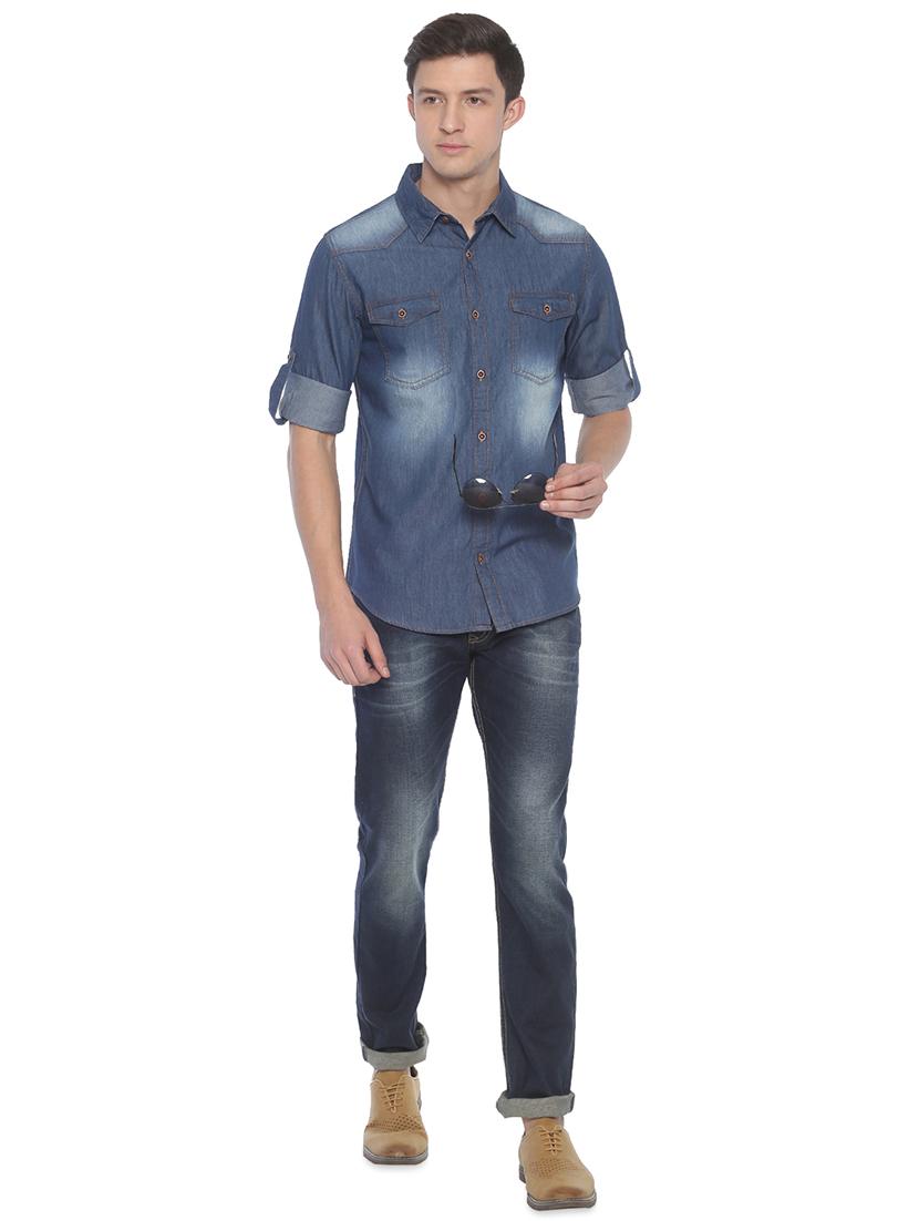 blue faded casual shirt - 16884324 - Zoom Image - 4