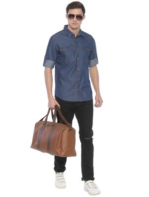 blue solid casual shirt - 16884328 - Standard Image - 4