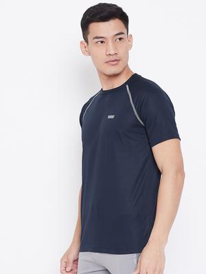 navy blue solid t-shirt - 16884448 - Standard Image - 2