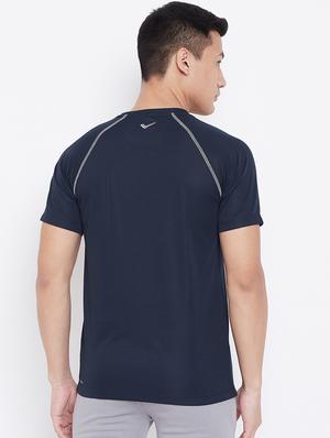 navy blue solid t-shirt - 16884448 - Standard Image - 3