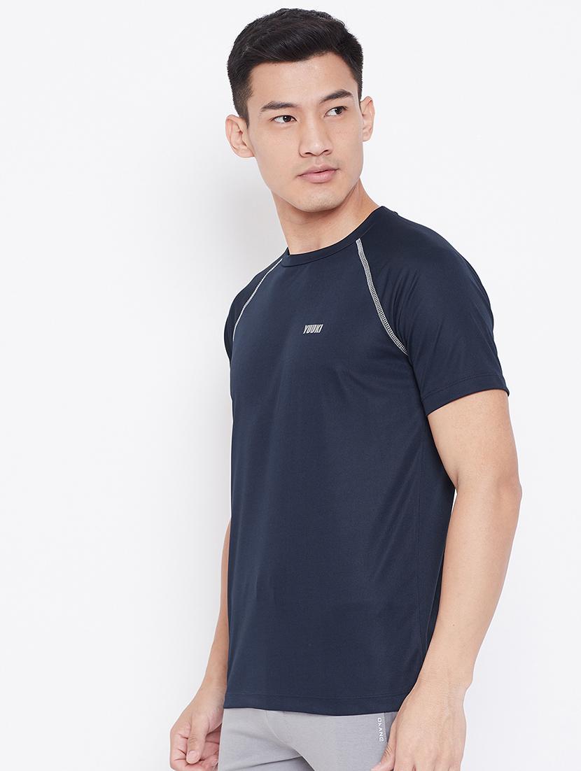 navy blue solid t-shirt - 16884448 - Zoom Image - 2