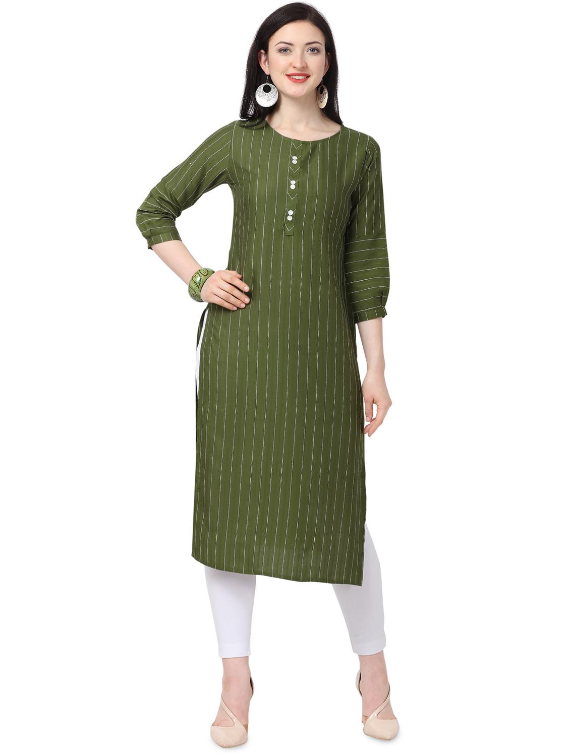 striped straight kurta - 16884502 - Zoom Image - 1