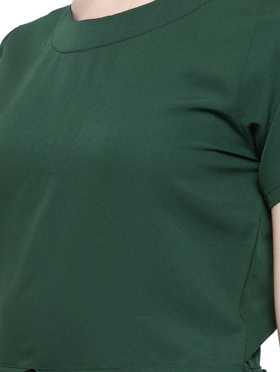 tie front pocket patch a-line dress - 16884873 - Zoom Image - 5
