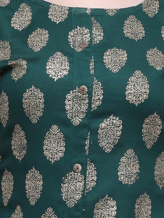 printed a-line kurta - 16884914 - Zoom Image - 4
